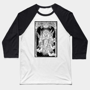 Mary with Angels Baseball T-Shirt